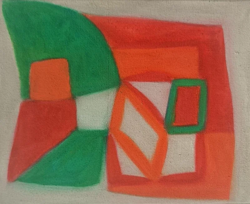 Margaret  Mellis - Red, Green and White 1983