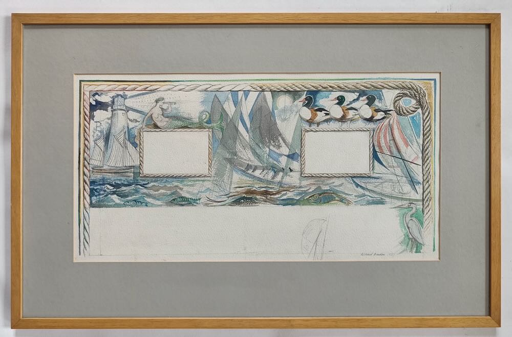 Richard  Bawden - Design for Regatta Mural