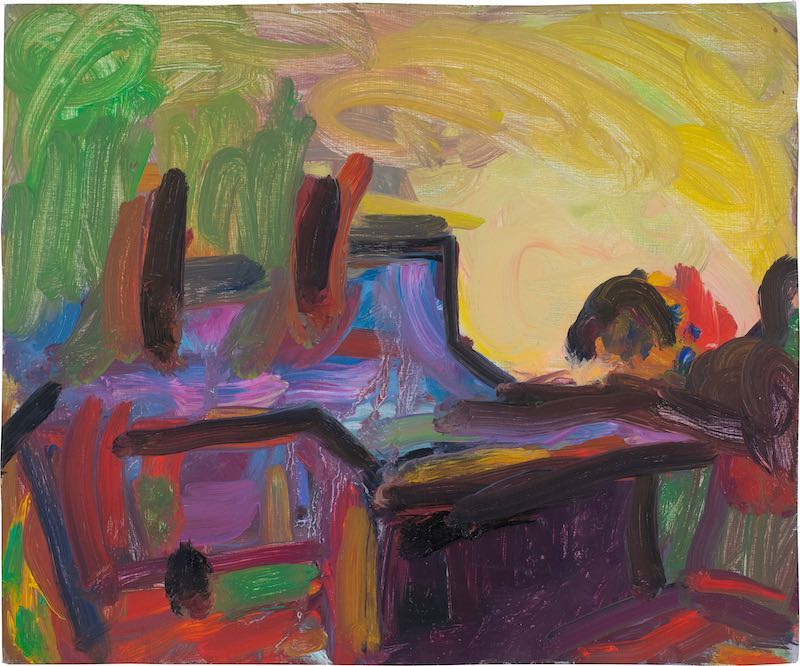 Sargy  Mann - Sunset with Snow on roofs