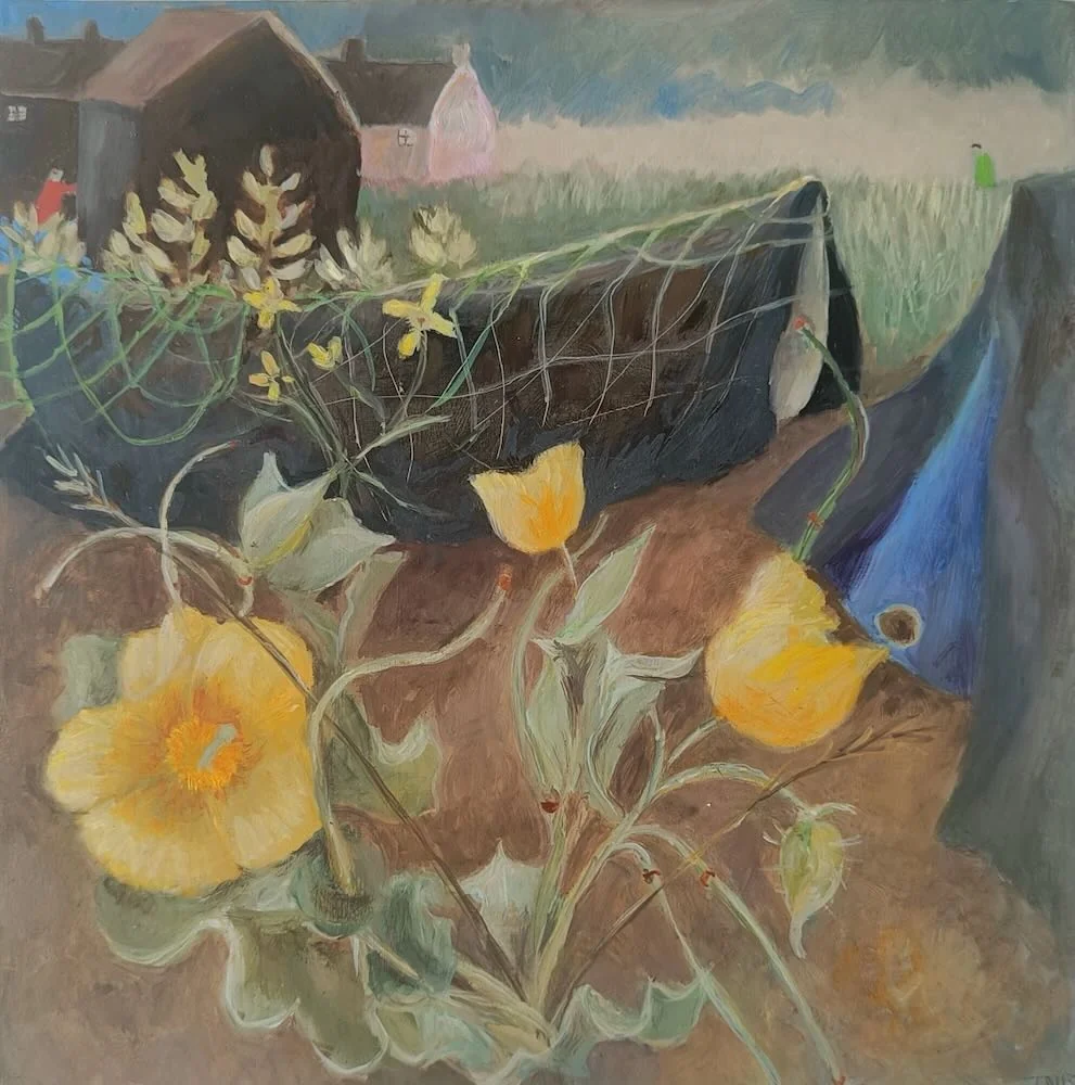 Tessa  Newcomb - Poppies up Against Matt Black