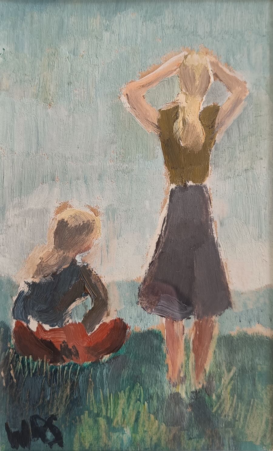Robert  Sadler - Two girls on a beach
