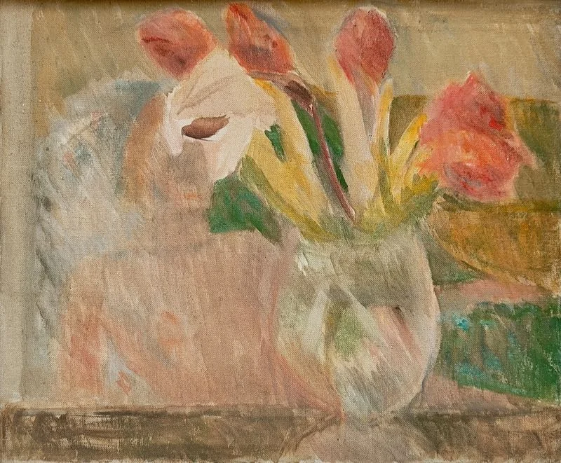Margaret  Mellis - Orchid and Tulips